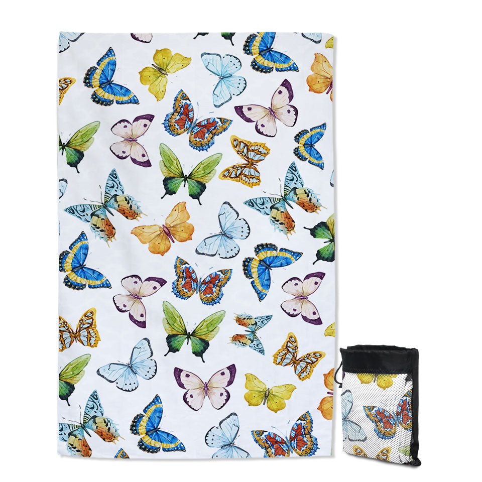 Microfiber Towels For Travel Multi Pattern and Colors Butterflies