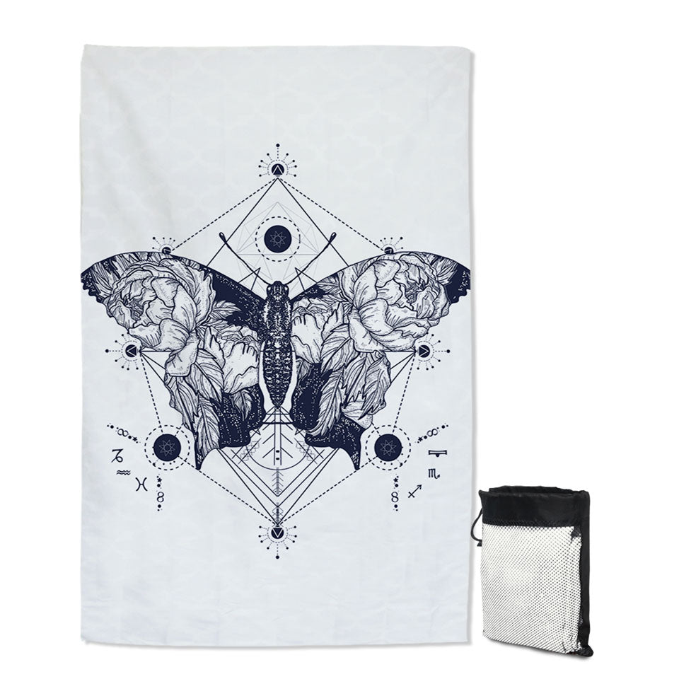 Microfibre Beach Towels of The Death Moth