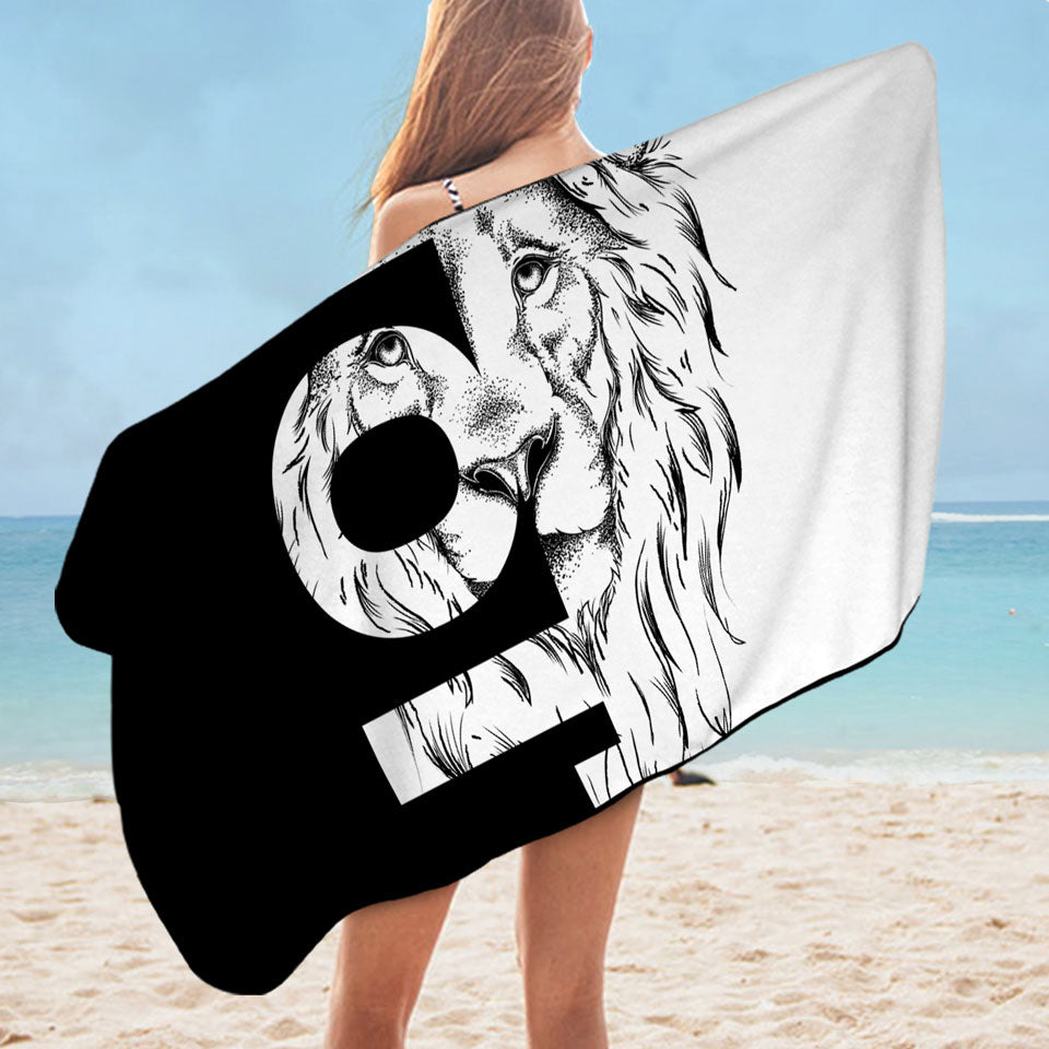 Microfibre Beach Towels with Lion