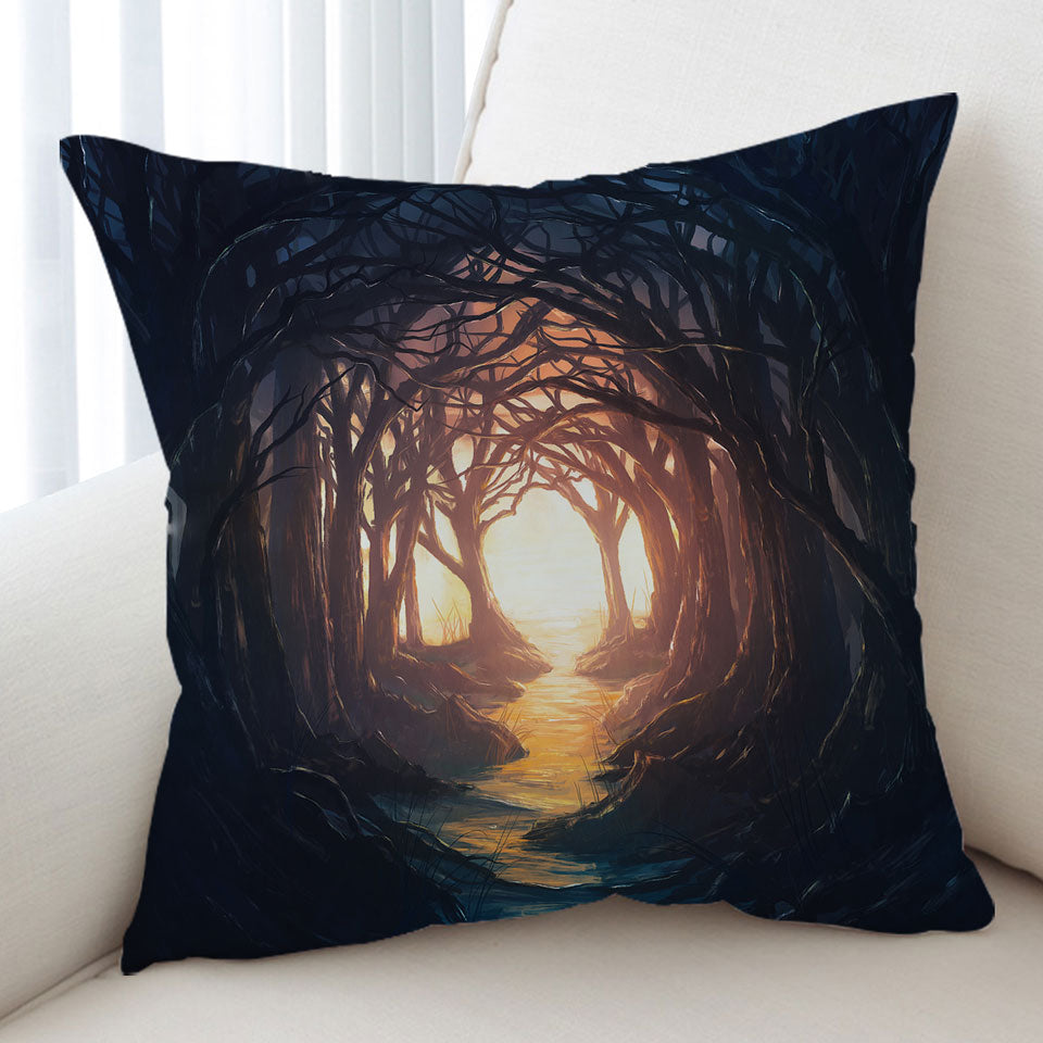 Modern Printed Cushion Cover Mysterious Woods