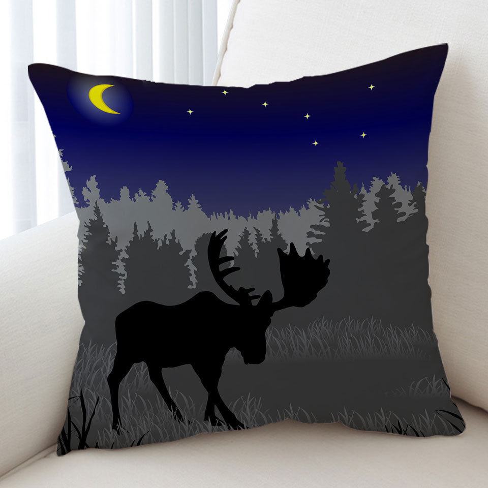 Moon Light Moose Cushion