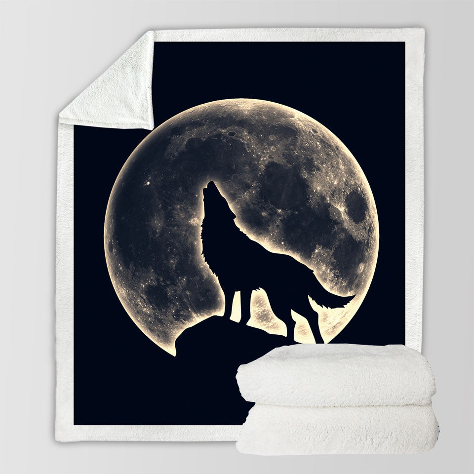 Moon Light Wolf Wild Throws