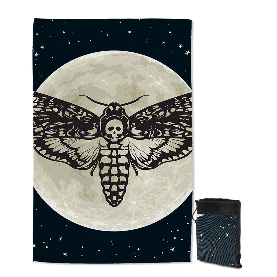 Moon Moth Beach Towels
