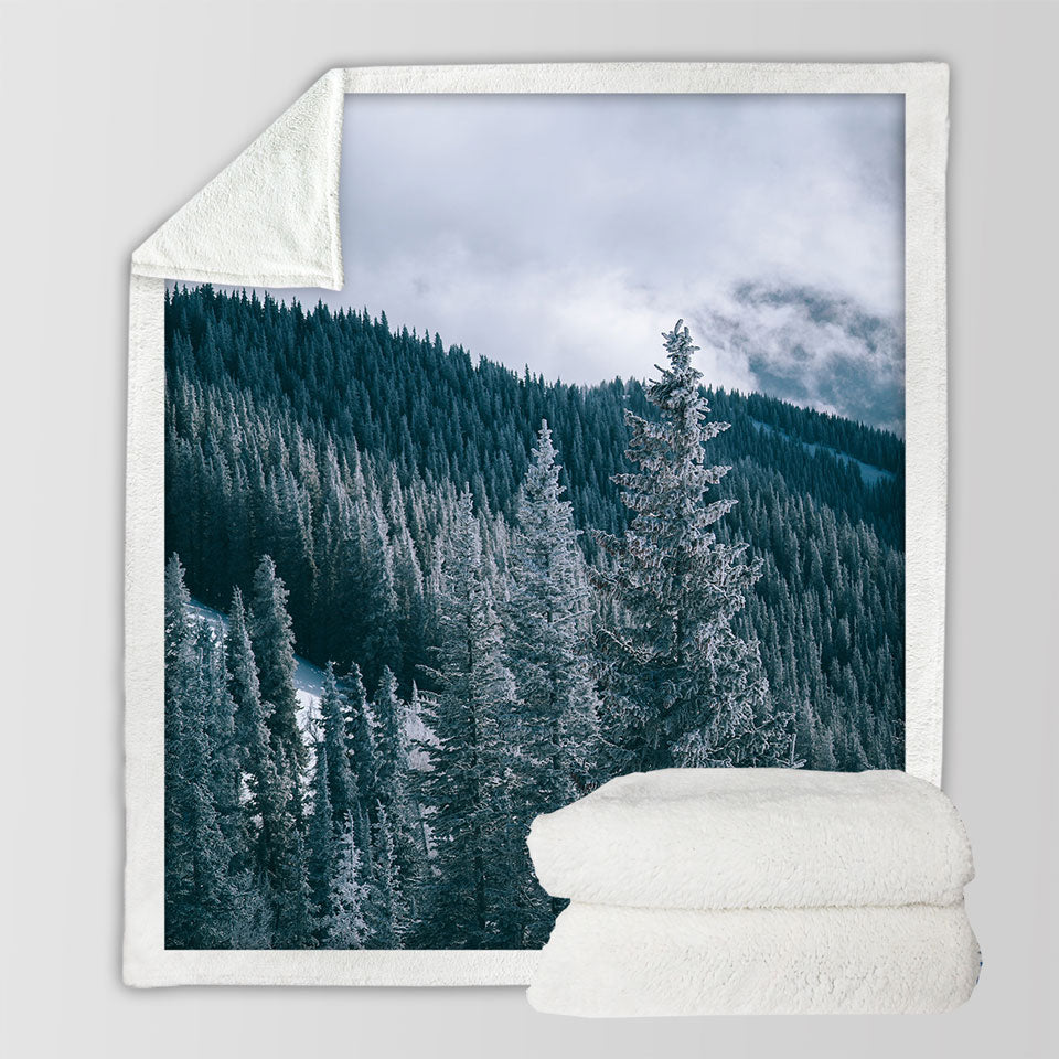 Mountain Forest Throw Blanket