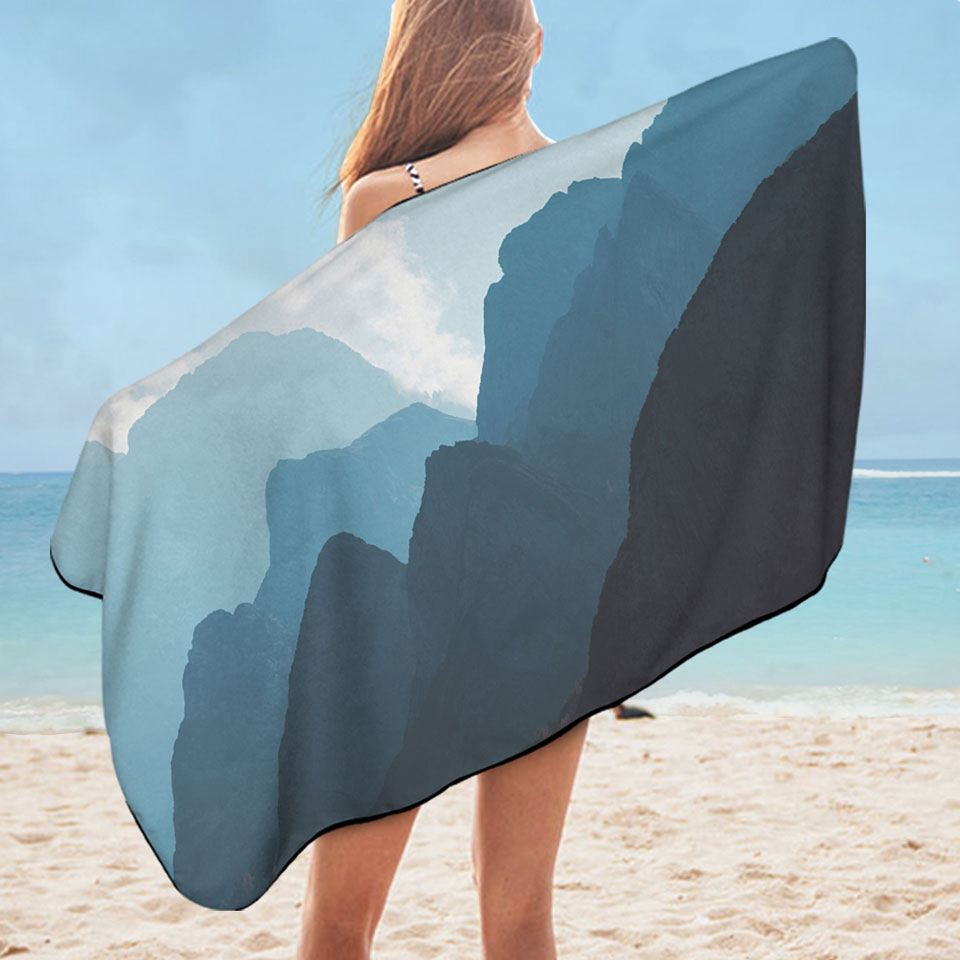 Mountain Range Lightweight Beach Towel