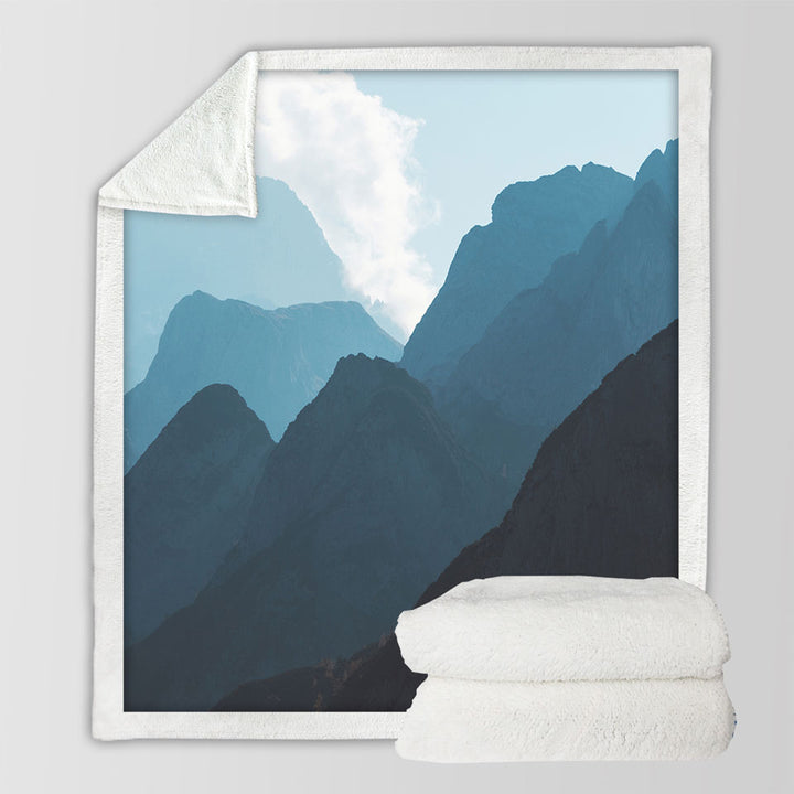 Mountain Range Sherpa Blanket