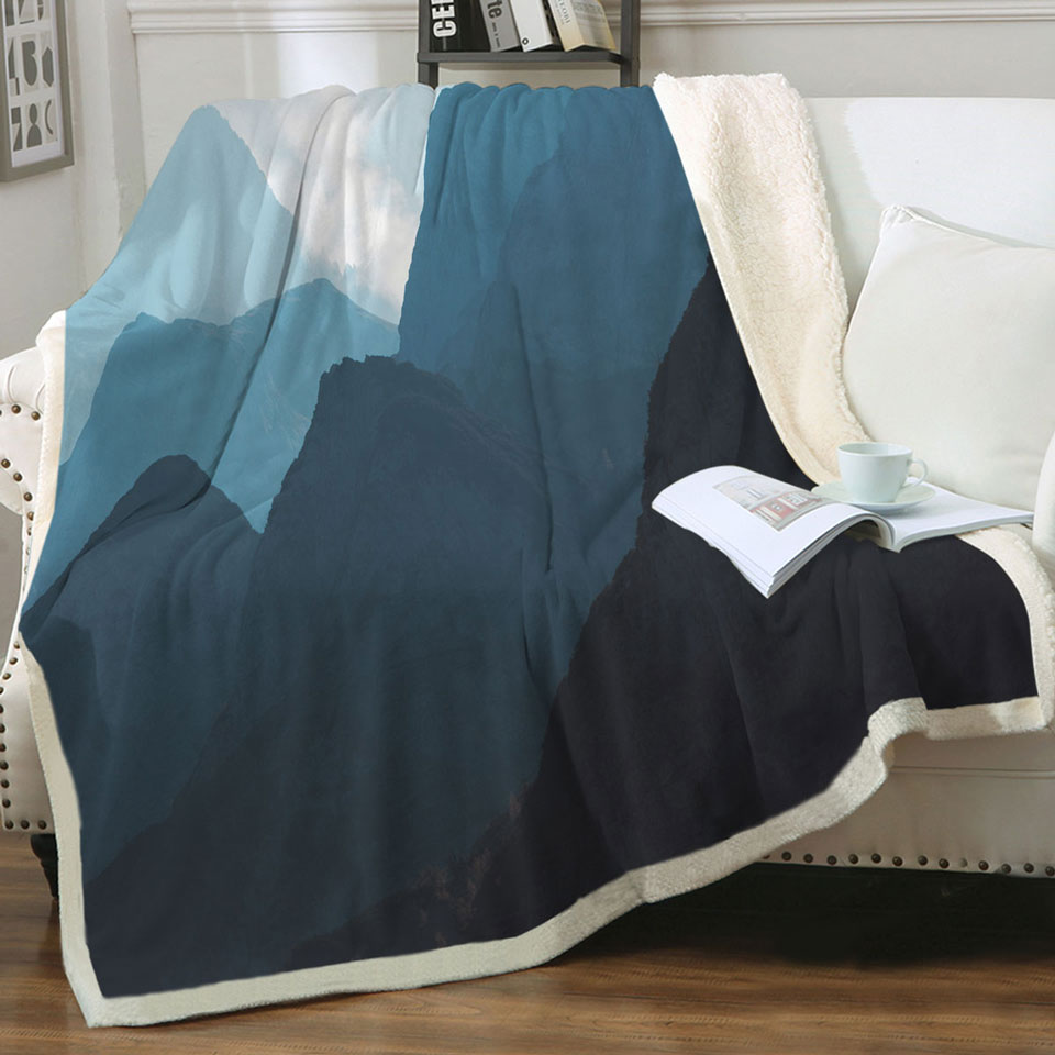 Mountain Range Throw Blanket