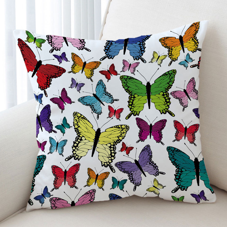 Multi Colored Butterflies Cushions