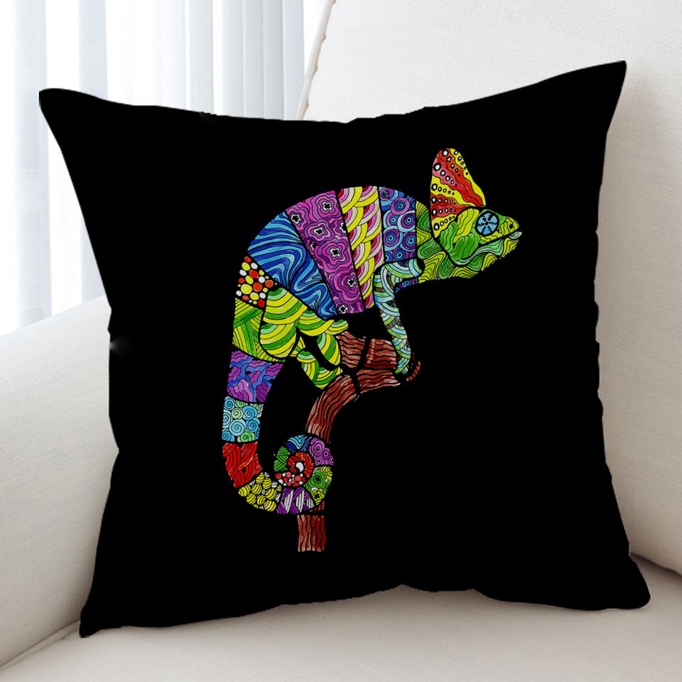 Multi Colored Chameleon Cushion