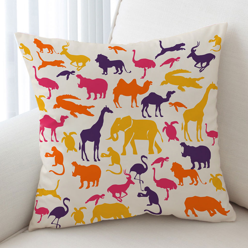 Multi Colored Cushions with Animals