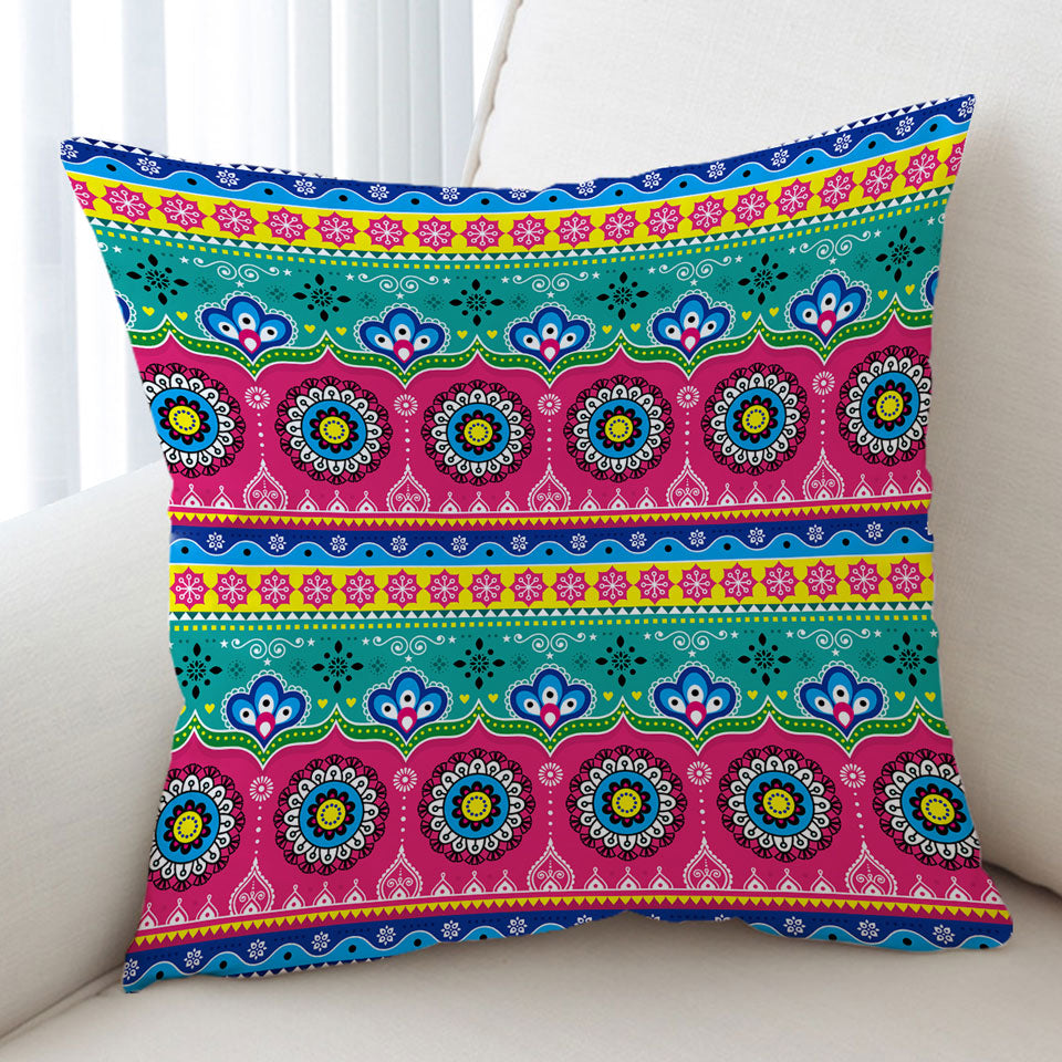 Multi Colored Decorative Pillows Festive Oriental Design