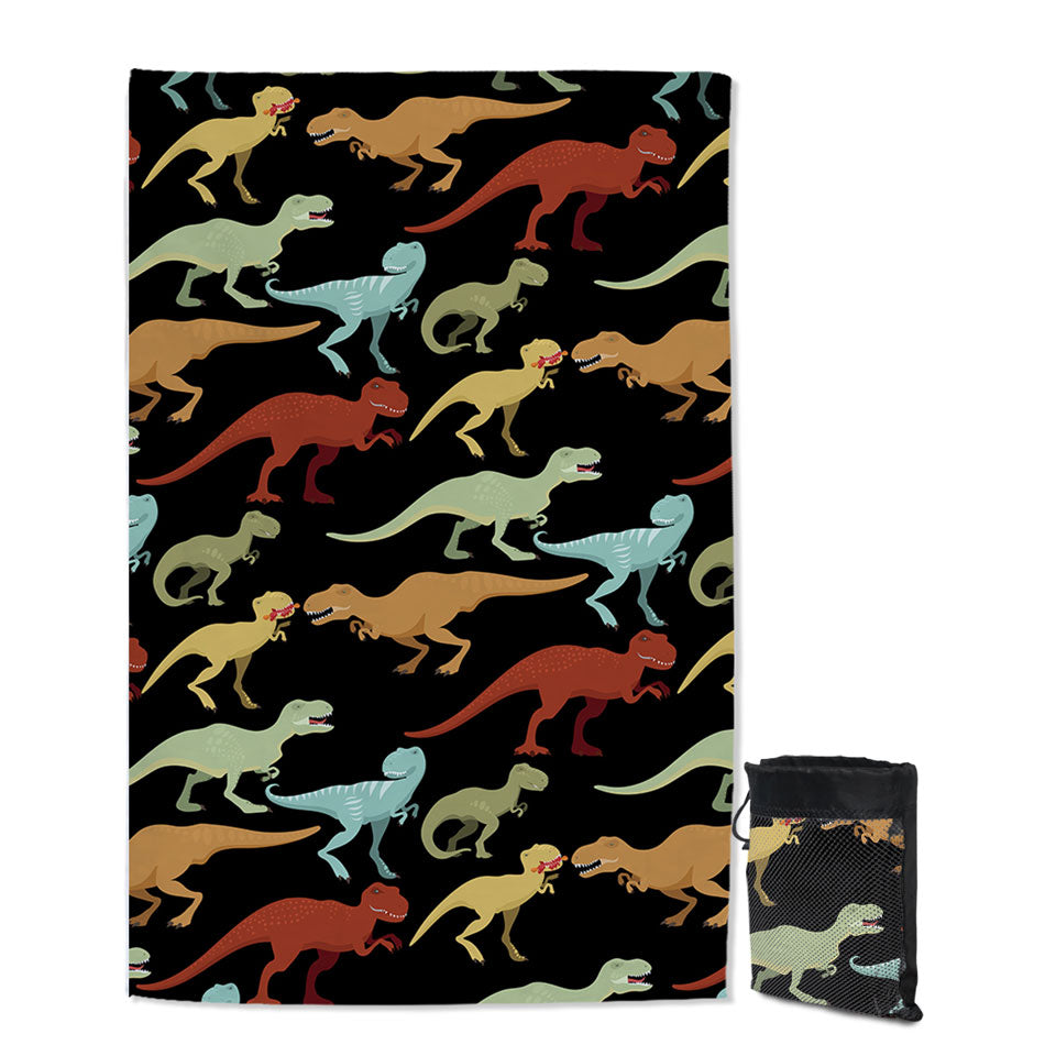 Multi Colored Dinosaurs Swims Towels T rex