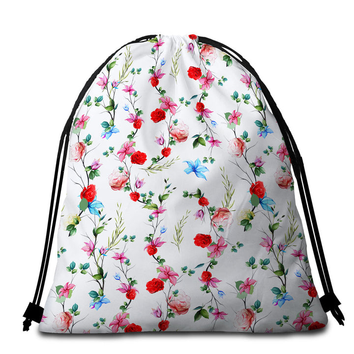 Multi Colored Flowers Beach Towel Pack
