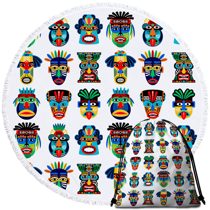 Multi Colored Native Beach Towels Characteristic Masks
