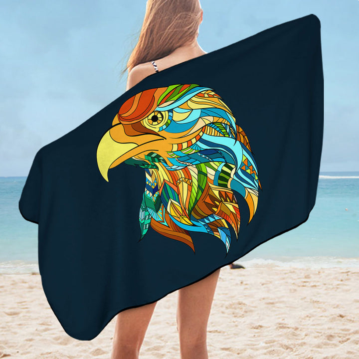 Multi Colored Native Design Eagle Beach Towels