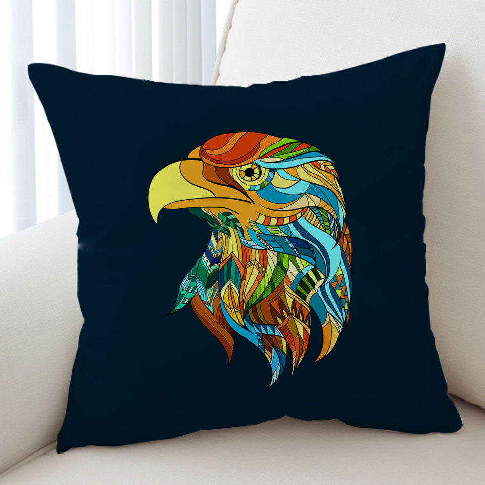 Multi Colored Native Design Eagle Cushion