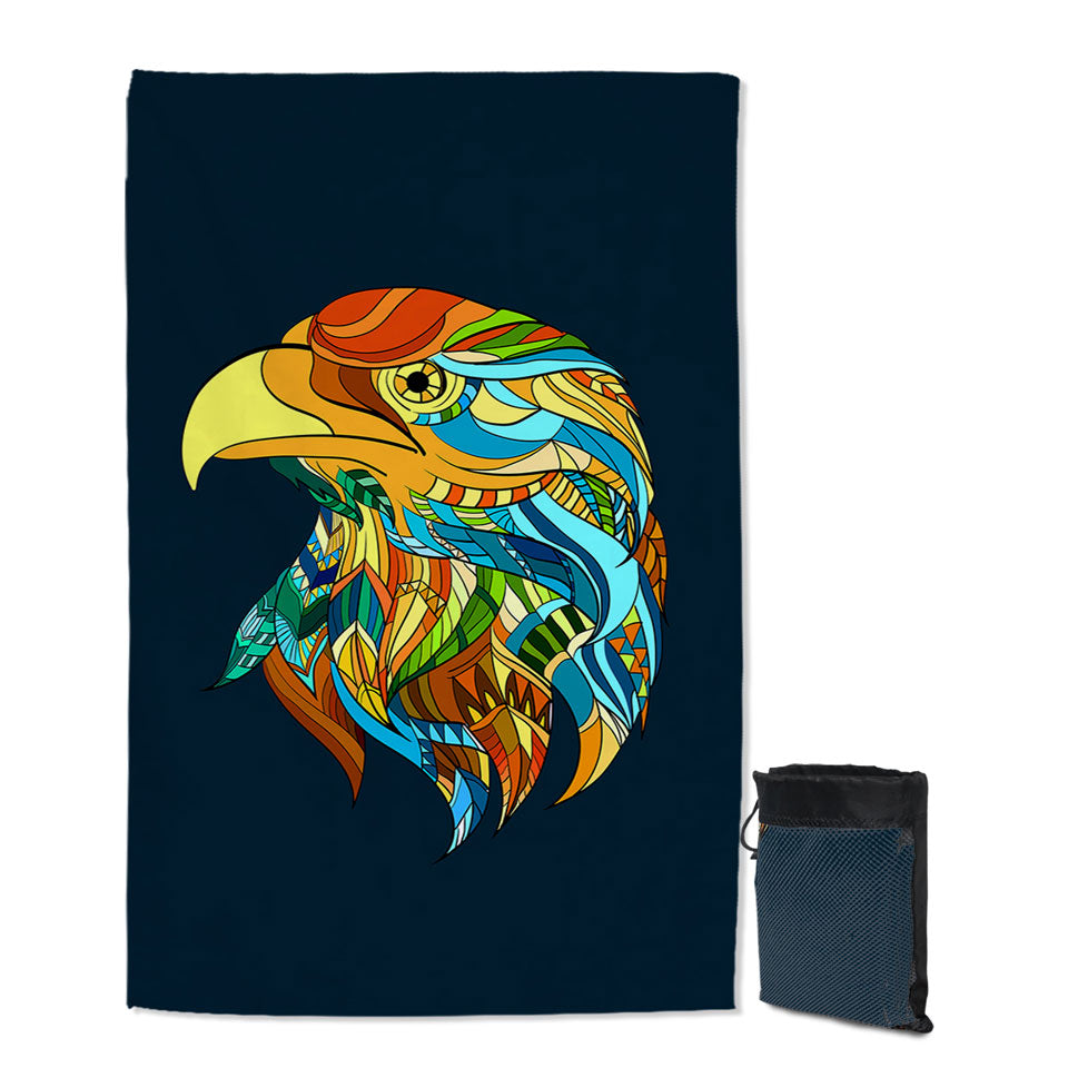 Multi Colored Native Design Eagle Lightweight Beach Towel