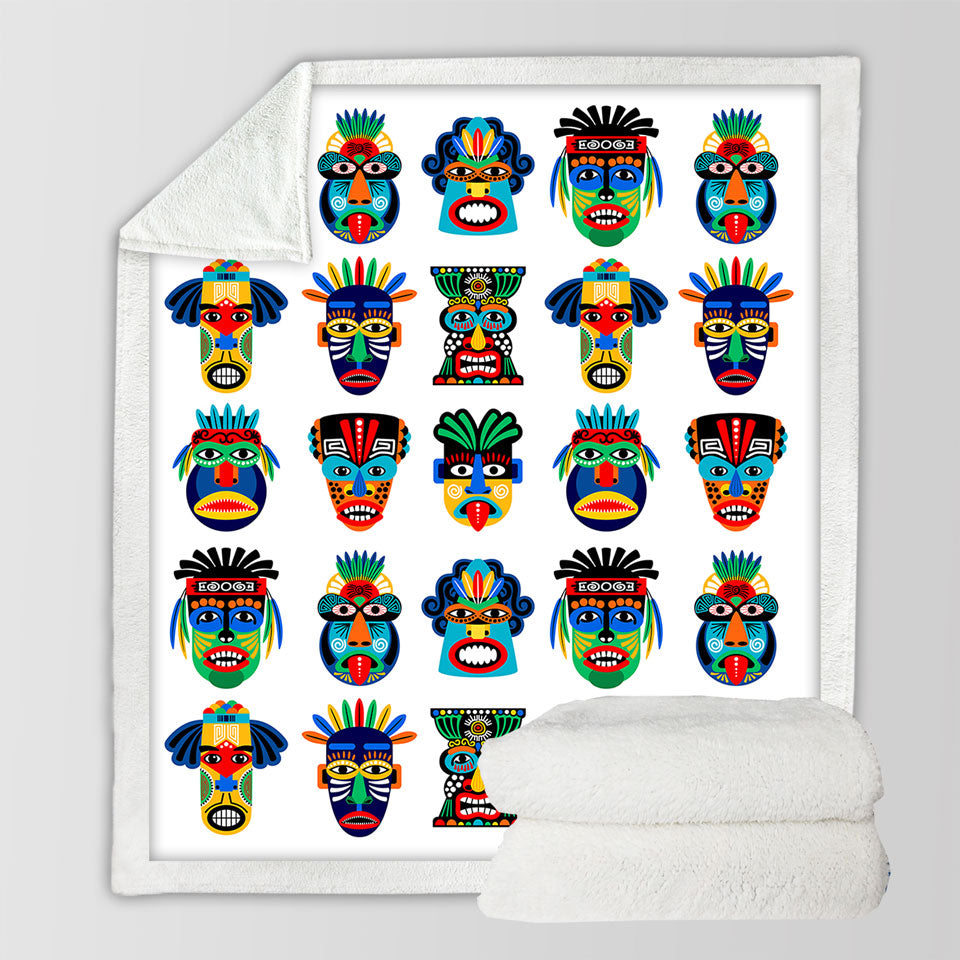 Multi Colored Native Unique Throws Characteristic Masks