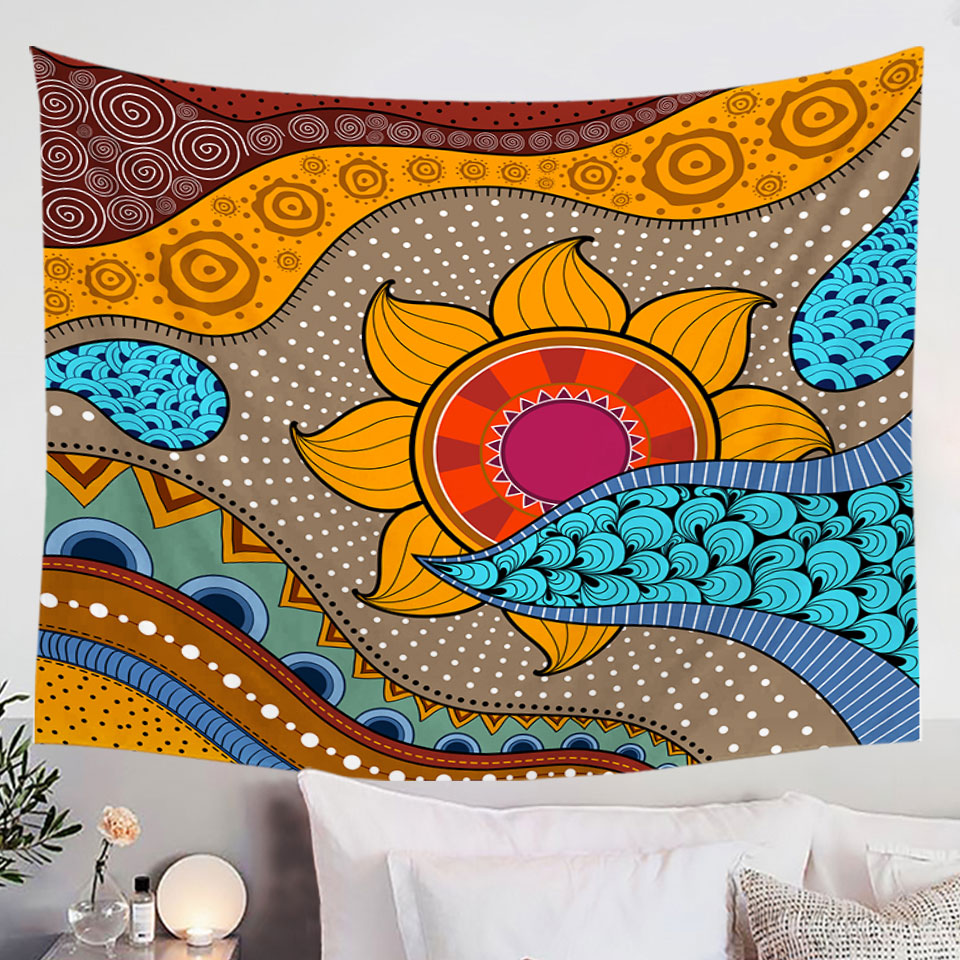 Multi Colored Oriental Art Decor Tapestries