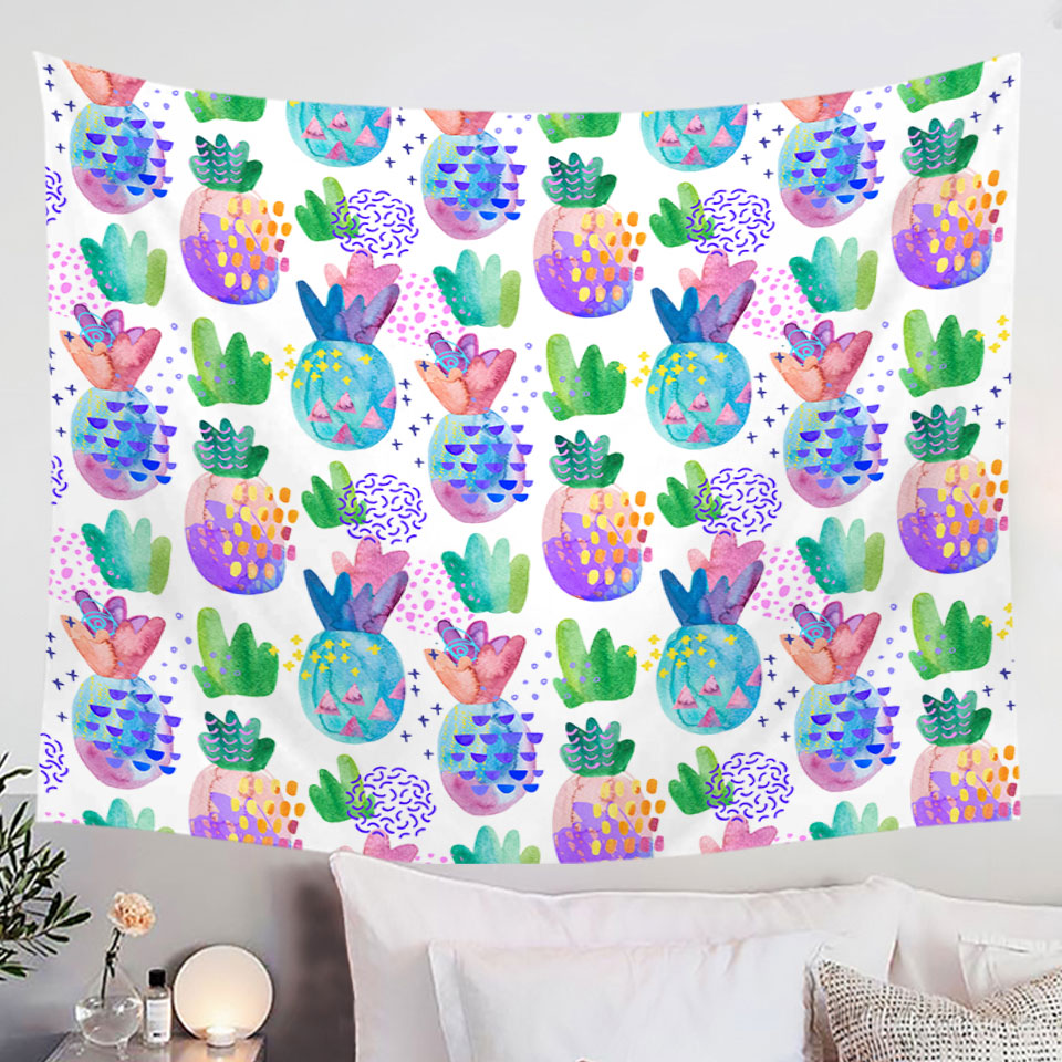 Colorful Wall Decor of Birds and Flower Drawing