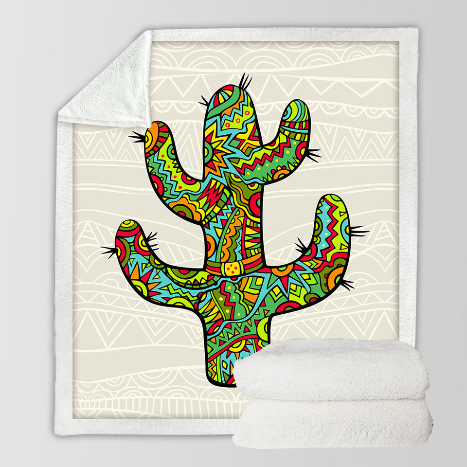 Multi Colored South American Cactus Couch Throws