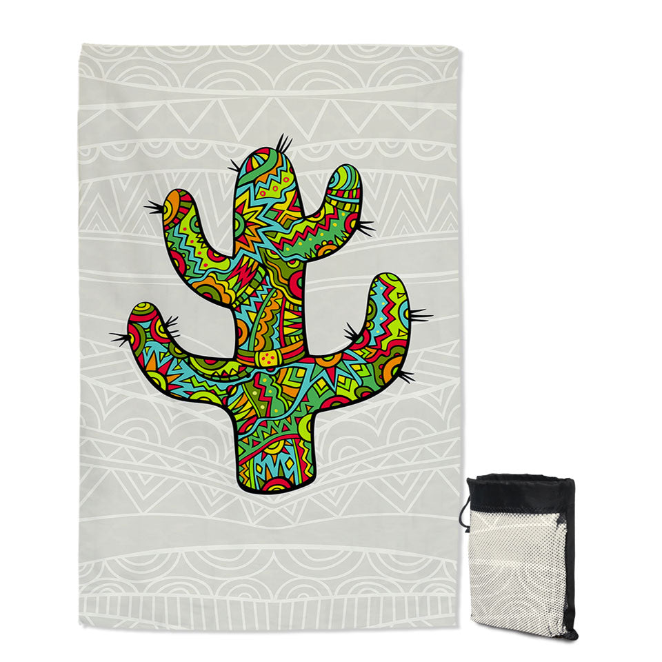 Multi Colored South American Cactus Giant Beach Towel