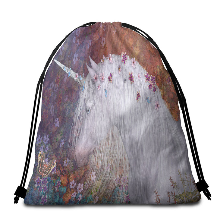 Kneeling in Purple Dress African Art Painting Woman Beach Towel Bags