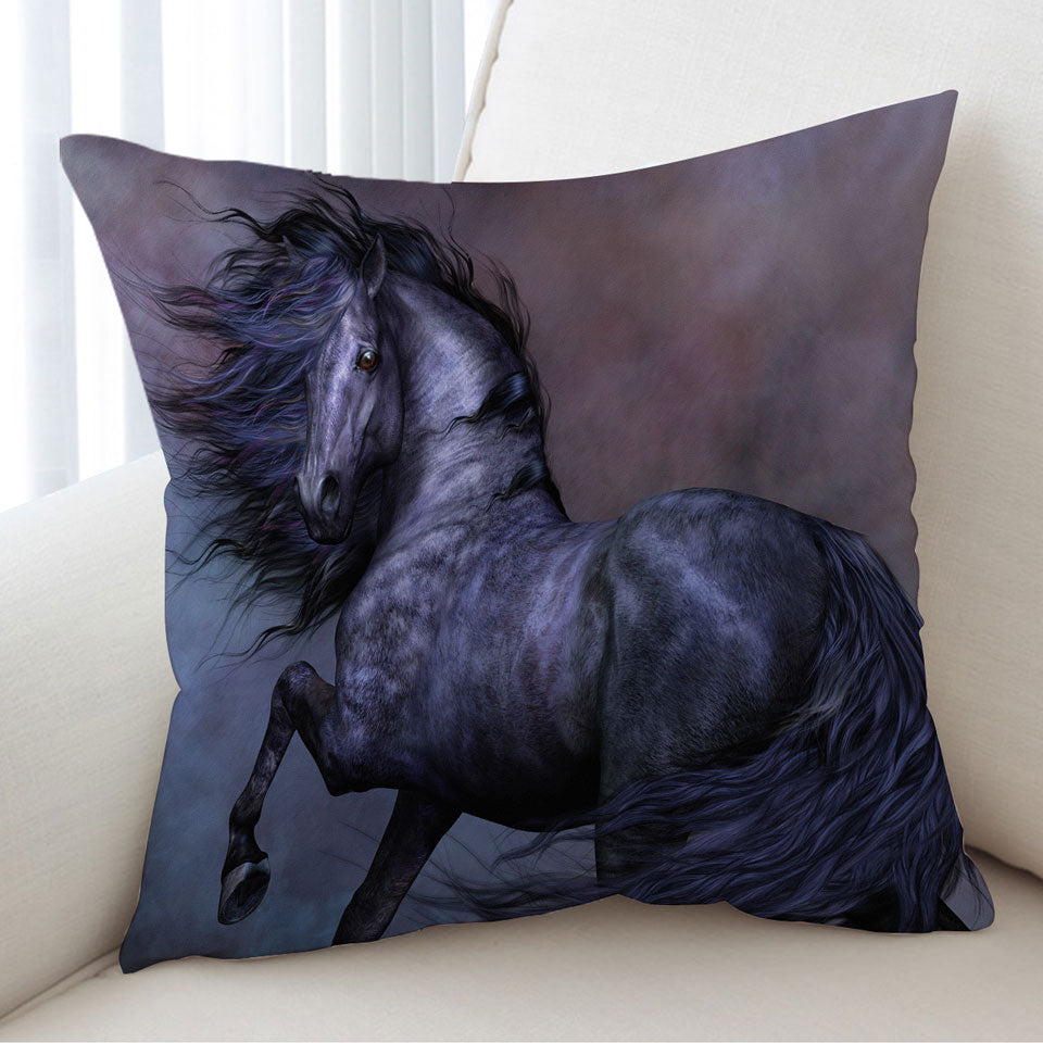 Mythos the Handsome Black Horse Cushions