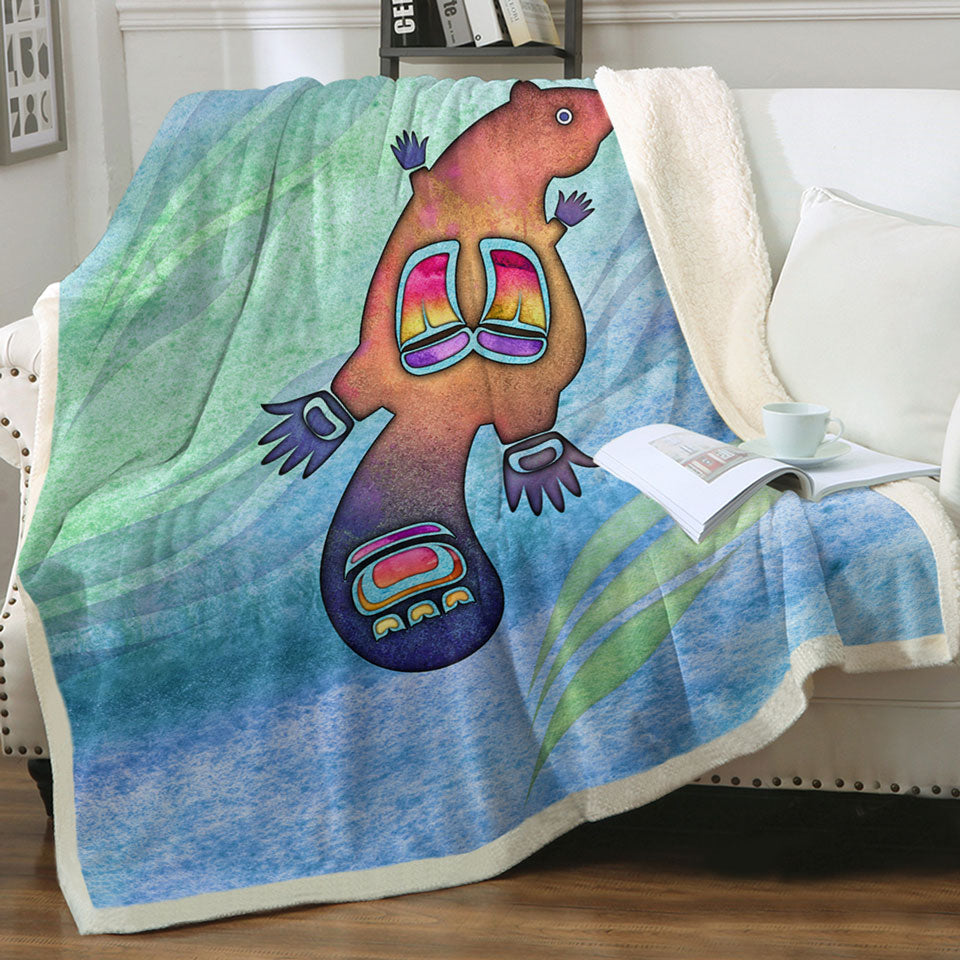products/Native-American-Art-Cute-Painted-Beaver-Throws