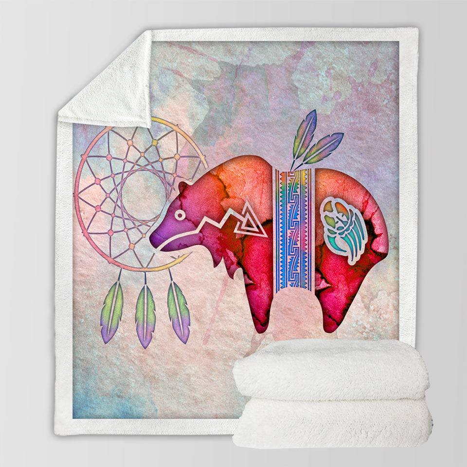 products/Native-American-Art-Painted-Dream-Catcher-and-Bear-Throws
