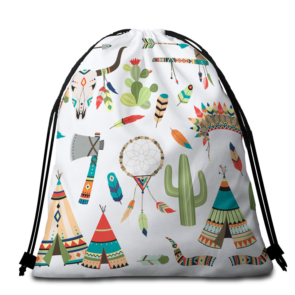 Native American Beach Bags and Towels for Kids