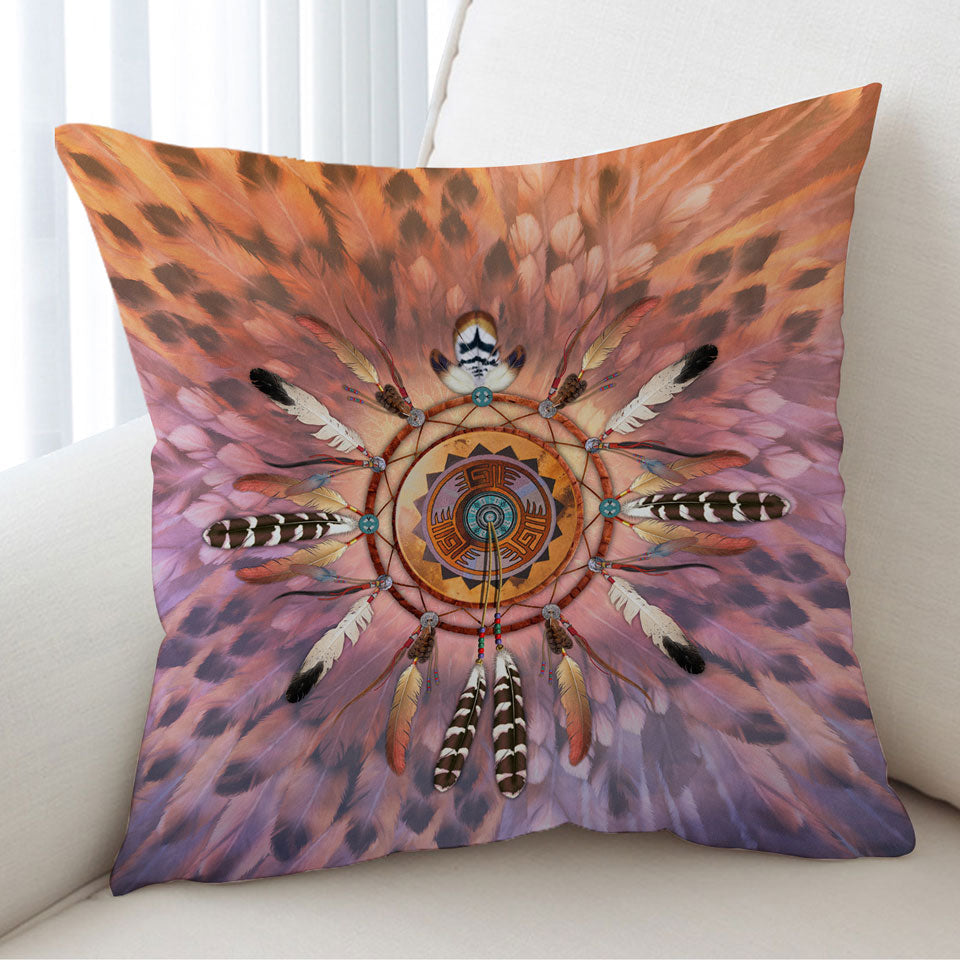 Native American Culture Art the Dream Catcher Cushion Cover