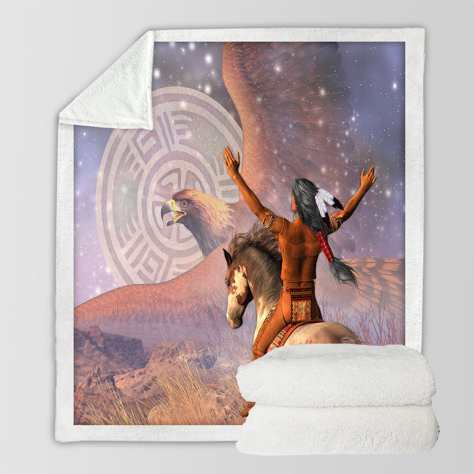 products/Native-American-Decorative-Blankets-Brave-the-Eagle-Warrior