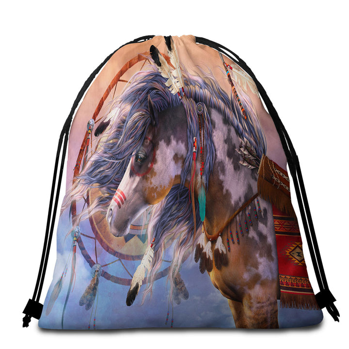 Blue Eyes Christmas White Unicorn Beach Bags and Towels
