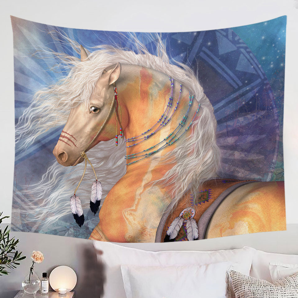 Native-American-Golden-Horse-Tapestry