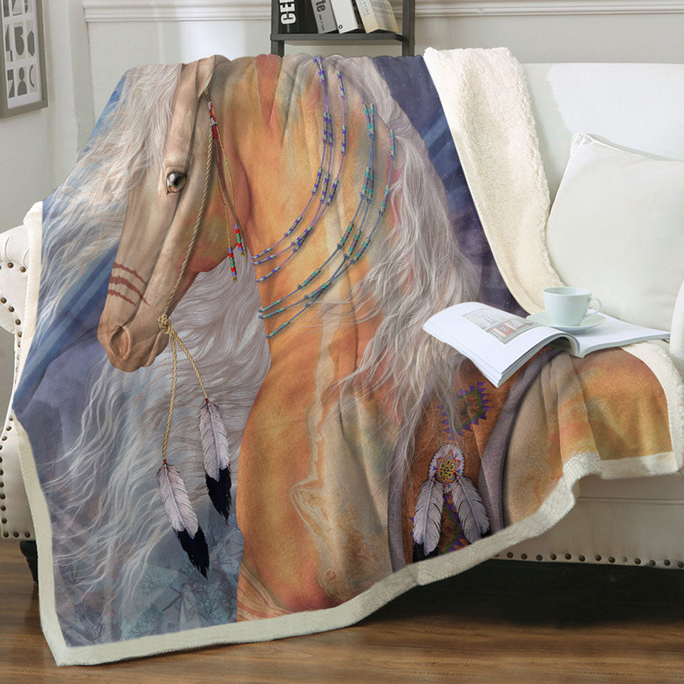 products/Native-American-Golden-Horse-Throw-Blanket
