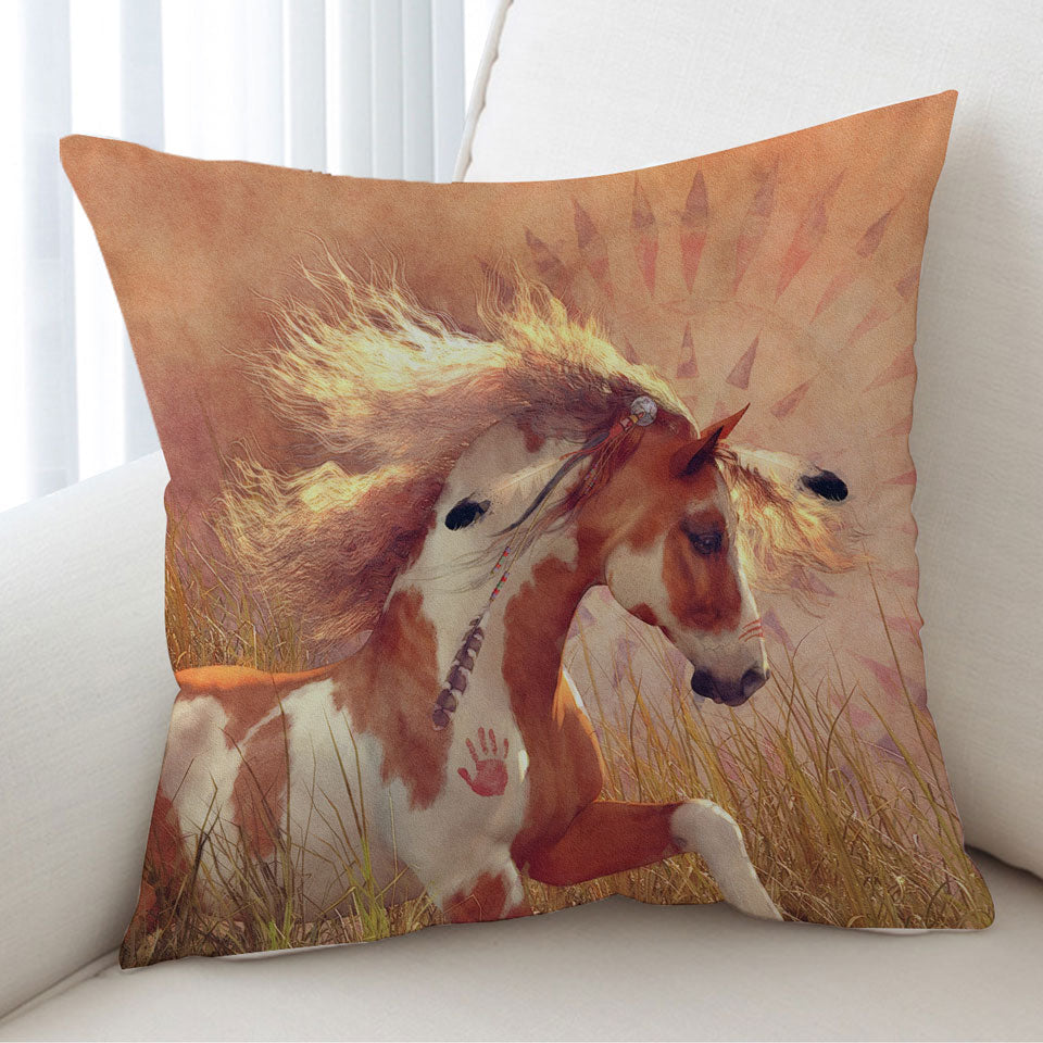 Native American Horse Cushion