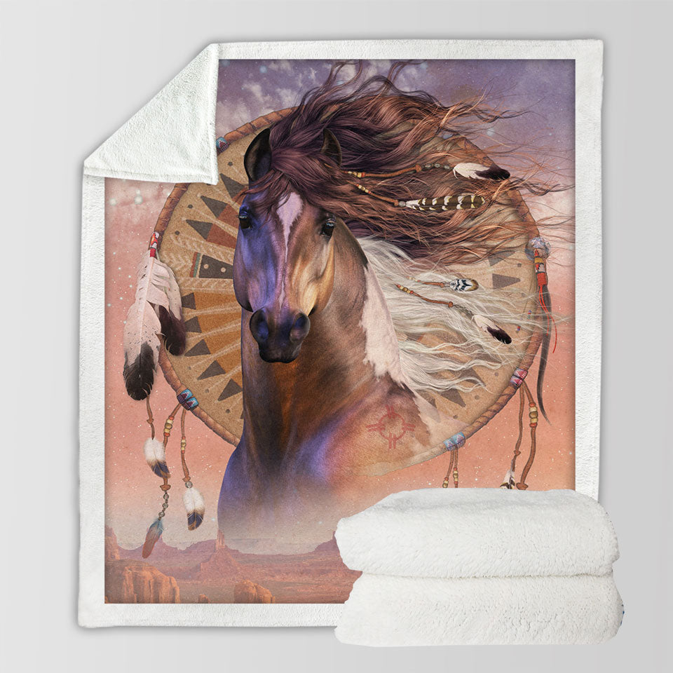 products/Native-American-Horse-Spirit-and-Dream-Catcher-Throw-Blanket