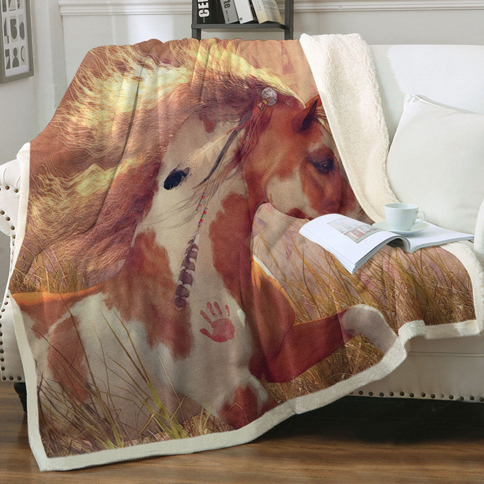 products/Native-American-Horse-Throw-Blanket