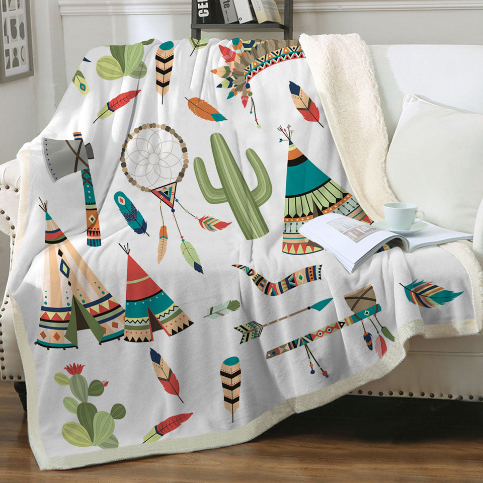 Native American Lightweight Blankets for Kids
