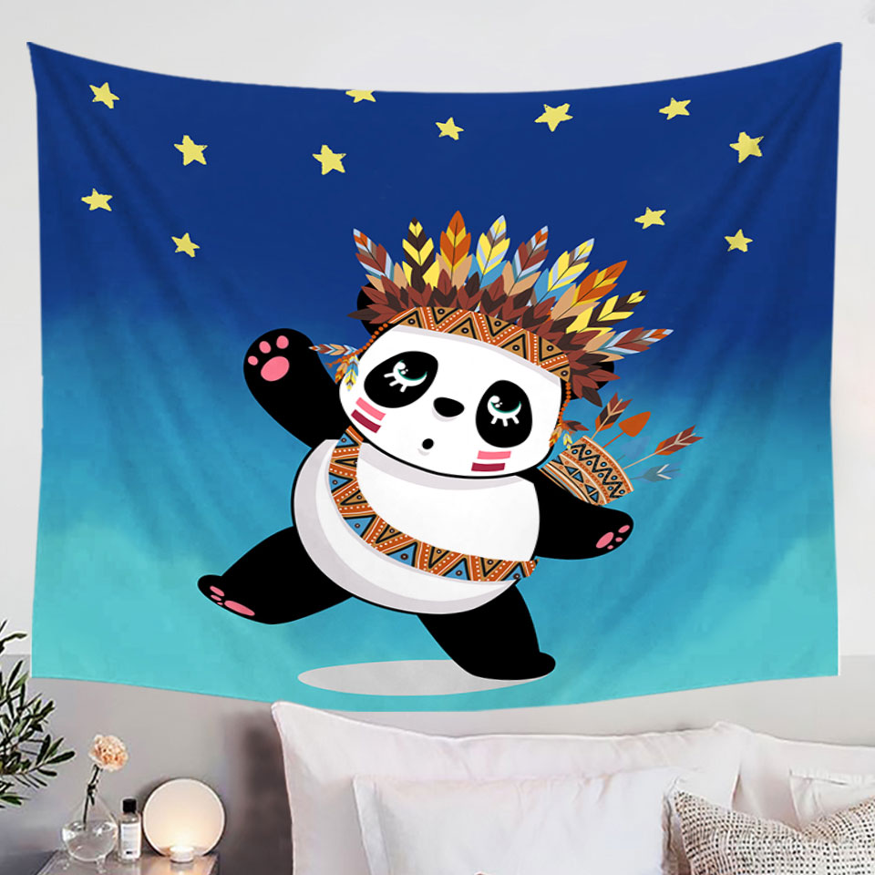 Native American Panda Wall Decor for Kids