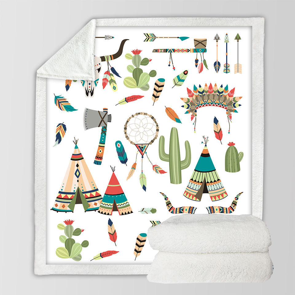 Native American Throw Blanket for Kids