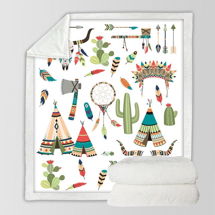 Native American Throw Blanket for Kids