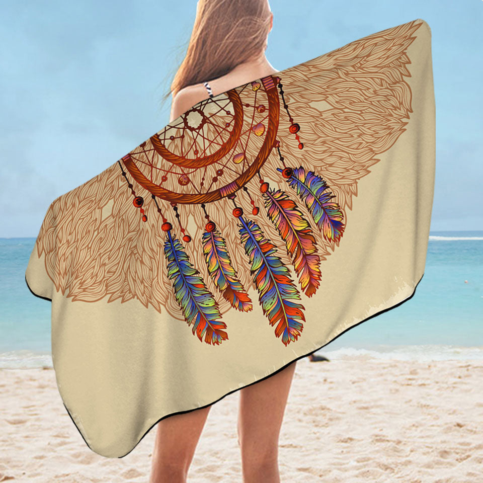 Native American Unique Beach Towels Dream Catcher