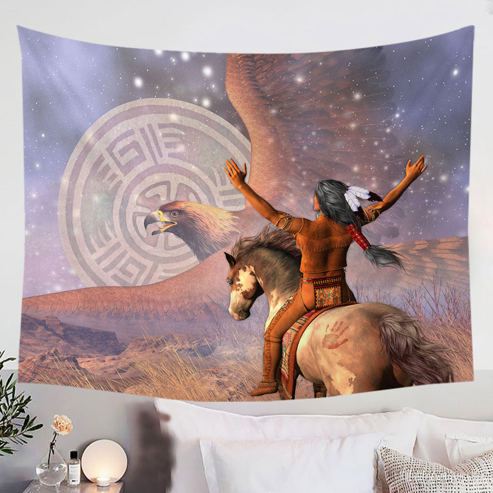 Native-American-Wall-Tapestry-Brave-the-Eagle-Warrior