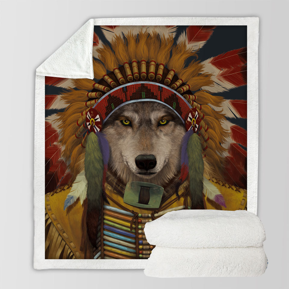 products/Native-American-Wolf-Spirit-Chief-Sherpa-Blanket