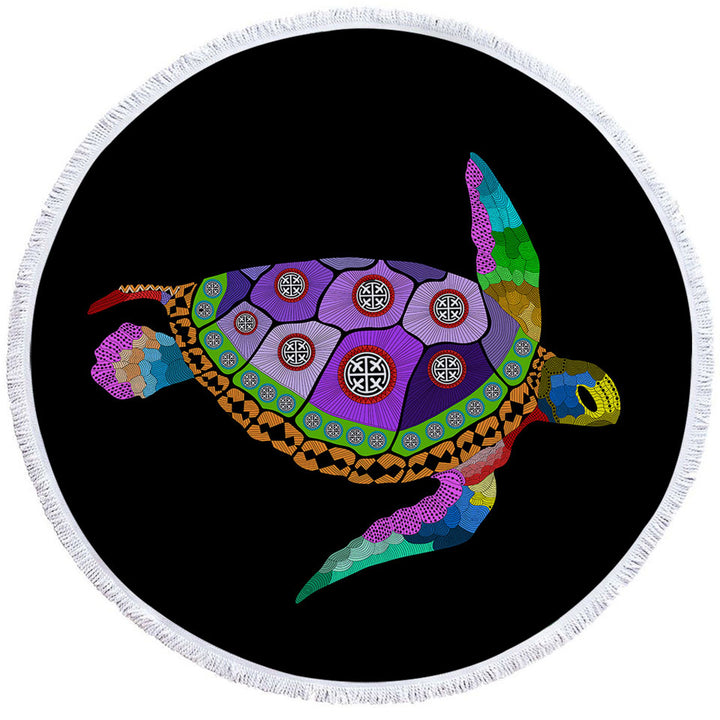 Native Purple Turtle Beach Towels