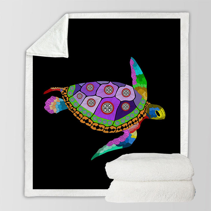 Native Purple Turtle Couch Throws