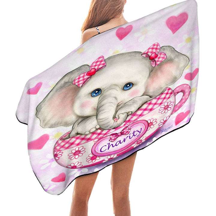 Nice Beach Towels for Kids Inspiring Design Cute Girly Elephant