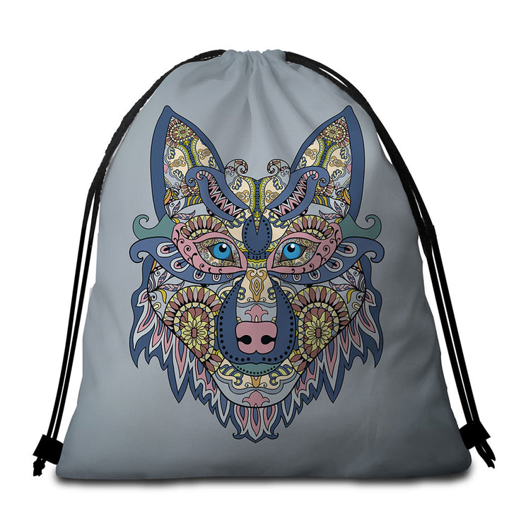 Oriental Wolf Cool Beach Bag for Towels